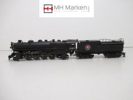 Tenshodo 135 US Dampflok GN 2-8-2 mit Tender DC Analog H0