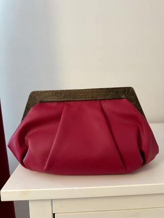 Redcrow Retro-Chic Raspberry Pink Clutch Bag