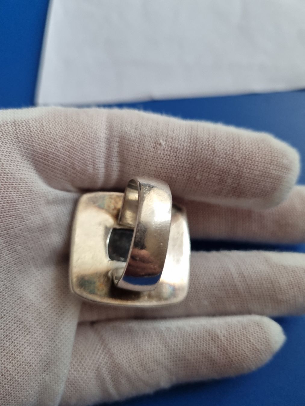 Anelli: Grosse Vintage Silber Ring 925 – Usato da Schaffhausen venduto da Leveron13