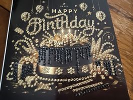 Karte-Grusskarte-Happy Birthday-Geburtstag-Painting-Selfmade
