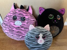 Halloween Squishmallows Kissen Set, neuwertig, 3 Stück
