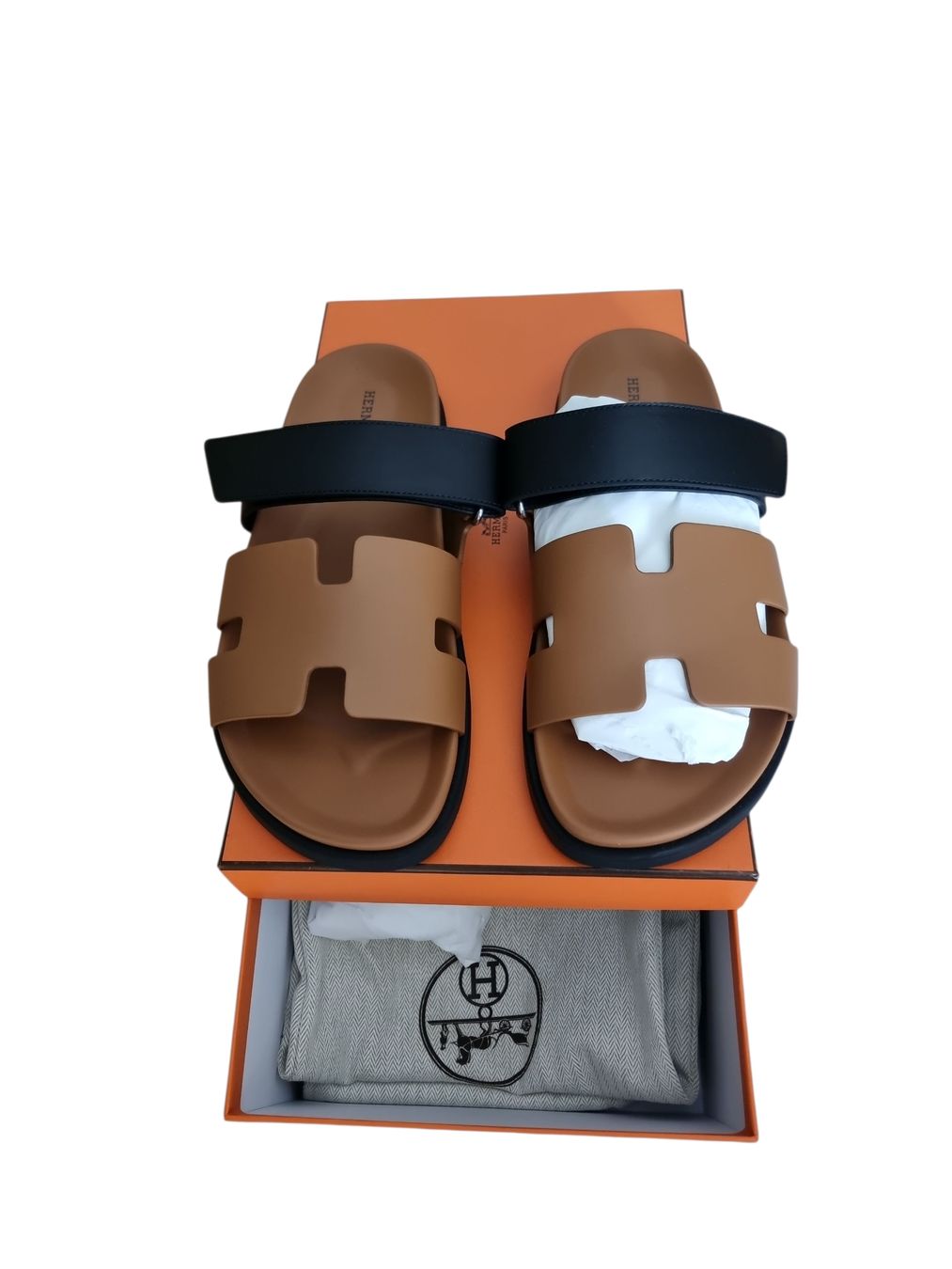 Hermès Scarpe da uomo: Hermes Chypre Sandalen,NEU, Gr.42.5 – Nuovo e nell'imballaggio originale da Hildisrieden venduto da Beka23 1
