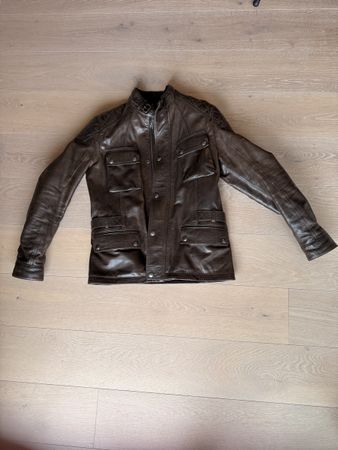 Belstaff Turner Motorrad Lederjacke XL – Protektoren – 