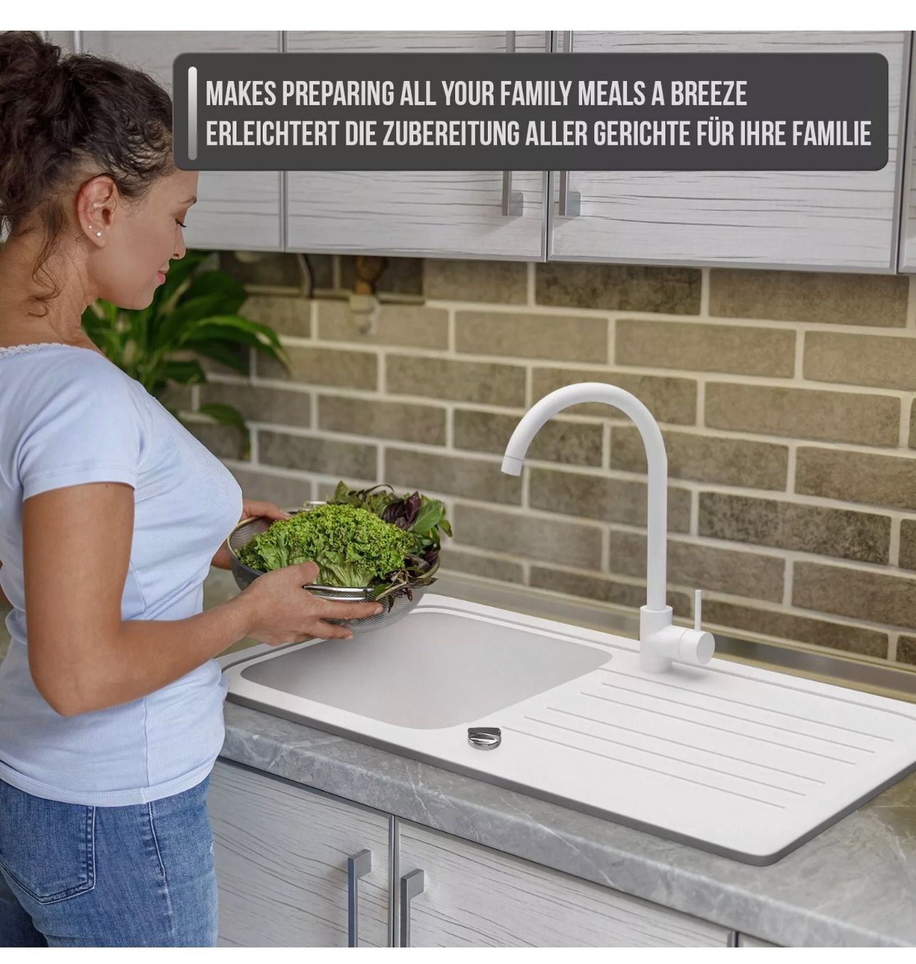 Lavabi & lavandini: + Granitspüle + Siphon Einbauspülle Komplet set – Nuovo e nell'imballaggio originale da Amriswil venduto da JaJa-Express 3