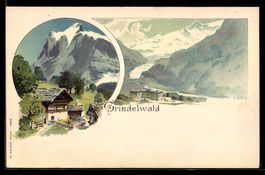 Litho Grindelwald, Hotel und Gebirgspano