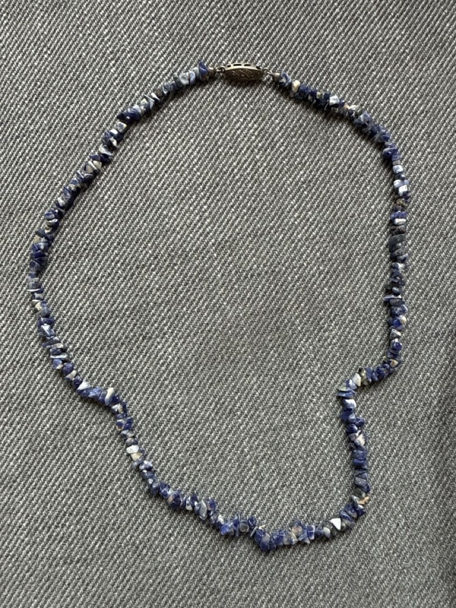 Catenine: Lapislazuli Halskette, Edelstein Splitter Kette – Usato da Leissigen venduto da tahari 3