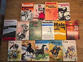 Grosses Bücherpaket: 10x Konsalik & 5x Fury Jugendbücher