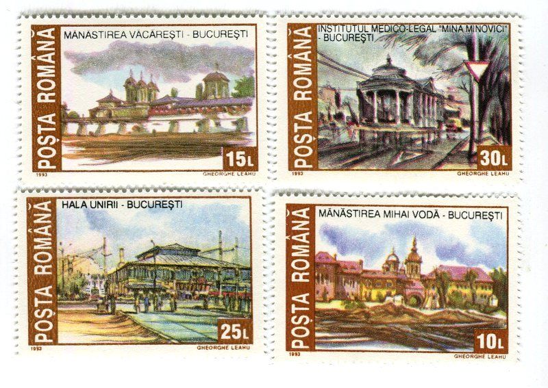 Tous les timbres: Briefmarken "Architektur". Rumänien. – Neuf avec emballage d'origine à Basel par Butsch5