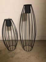 2 grosse schwarze Standlichter / Bioethanol-Deko