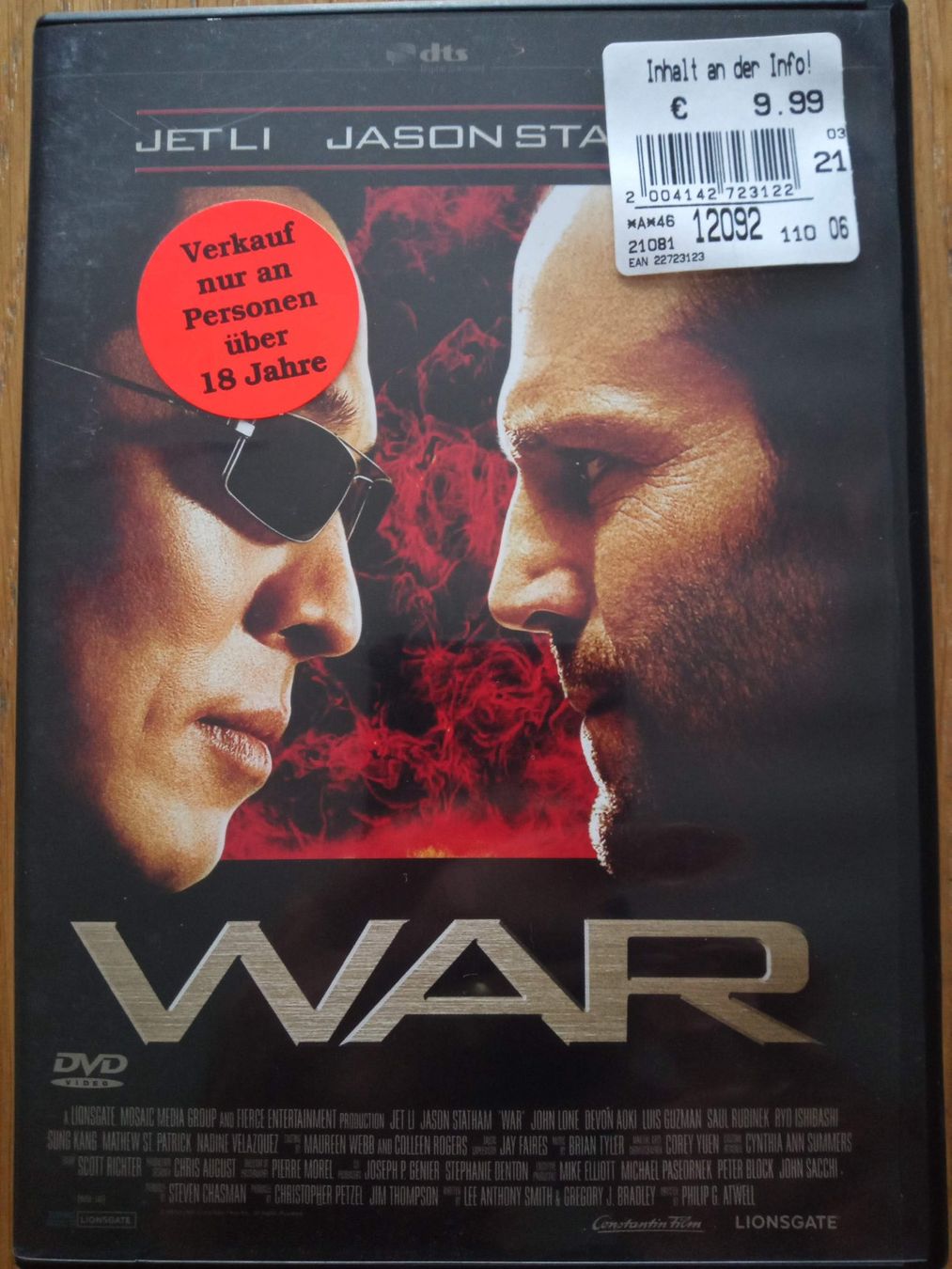Tutti i DVDs: Action DVD: War mit Jason Statham & Jet Li – Usato da Reinach AG venduto da Donramon1