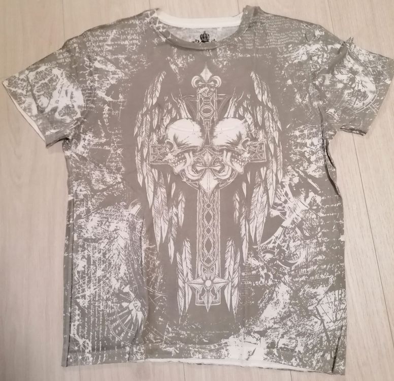 T-shirt: Sehr schönes T-Shirt - Motiv: Kreuz Totenkopf – Nuovo (secondo la descrizione) da Oberurnen venduto da mackrokodile