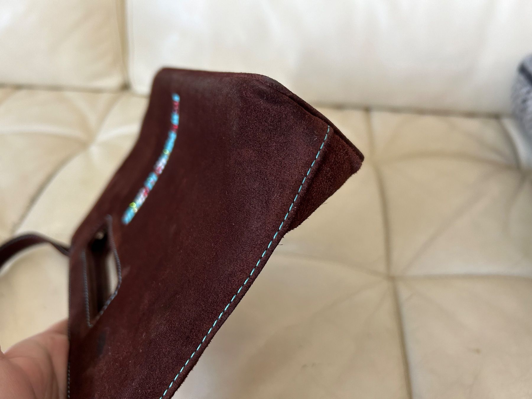 Swarovski Borse da donna: Vintage swarovski brown suede bag – Usato da Rüschlikon venduto da Tey_sl 7
