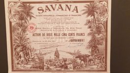 Savana. Frankreich. Kolonialtitel. Mit Zertifikat.