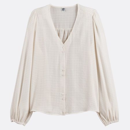 Damen Bluse in Creme-Weiss, Gr. XS, neuwertig
