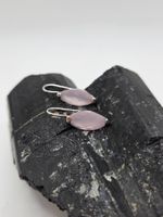 Elegante Silberohrringe mit Rosenquarz 925 Silber