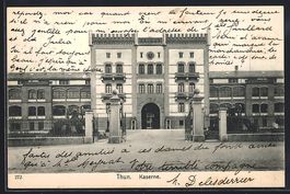 Thun, Kaserne, Frontalansicht mit Eingan