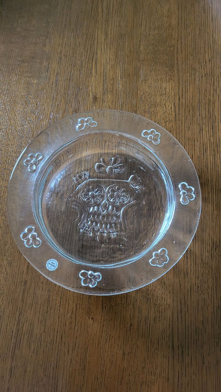 Glasi Hergiswil Ciotole: Schale Glasi Hergiswil "Eule & Blumen"  25,5 cm Durchm. – Usato da Turgi venduto da rut_p556 3