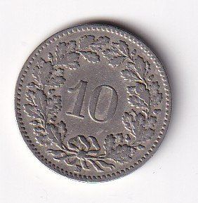 Tutti le monete: 10 Rappen 1911 rar – Usato da Neuchâtel venduto da karlpierrino 1