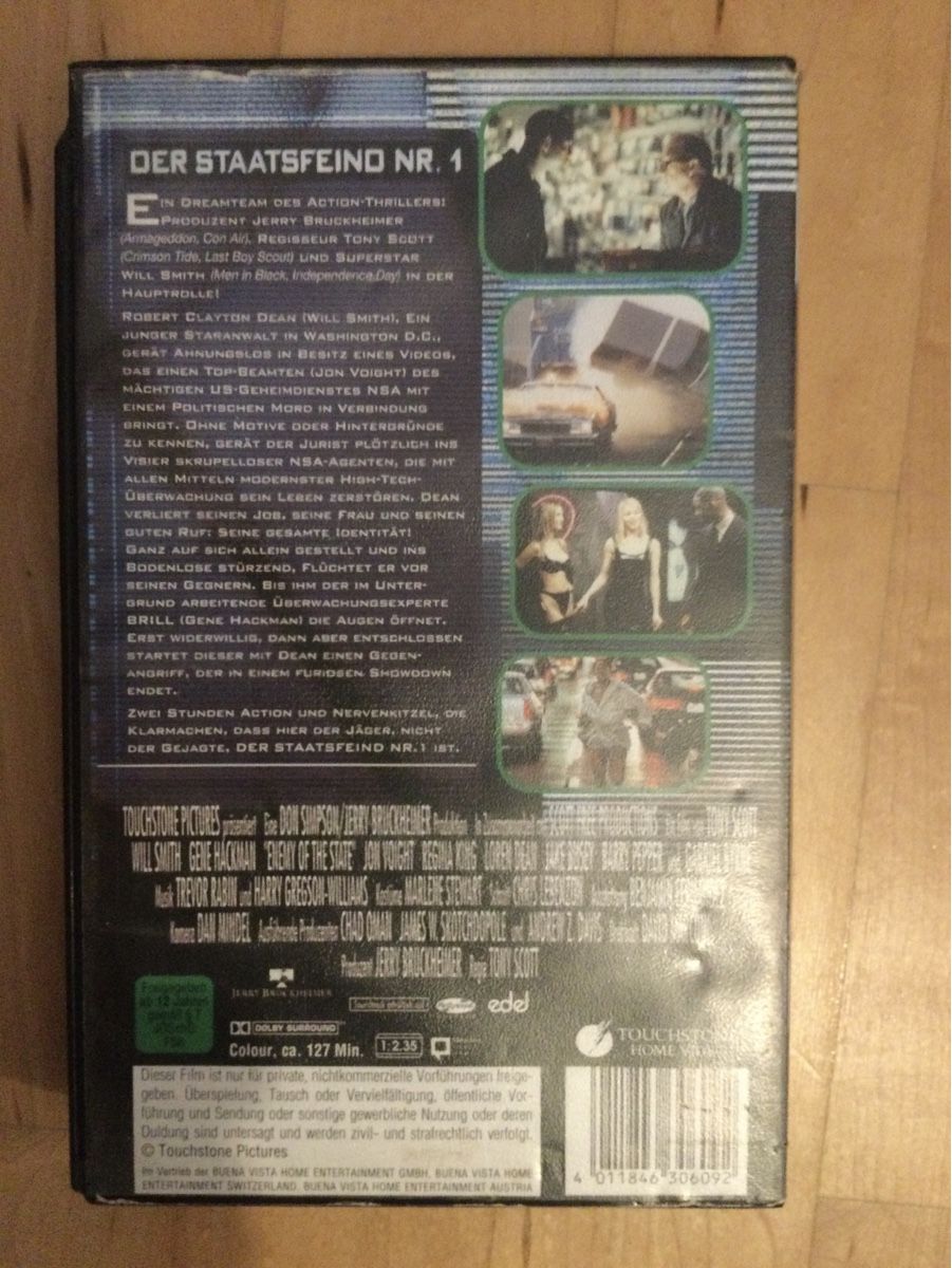 Tutti i VHS: VHS Der Staatsfeind Nr. 1 Will Smith – Usato da Diepoldsau venduto da mabeapt 1