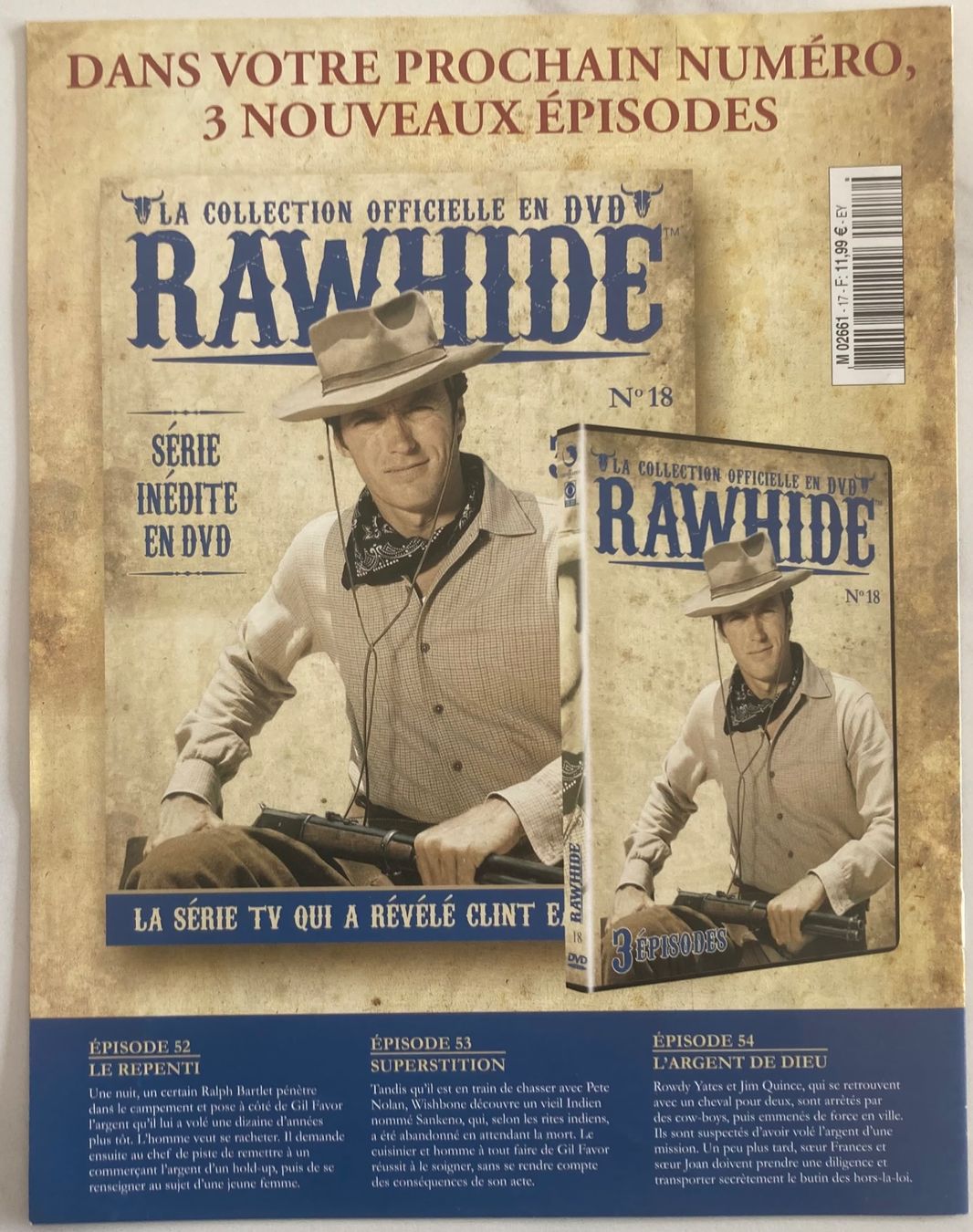 Tutti i DVDs: CLINT EASTWOOD - RAWHIDE N°17 – Usato da Poliez-Pittet venduto da Newtown-Records 2