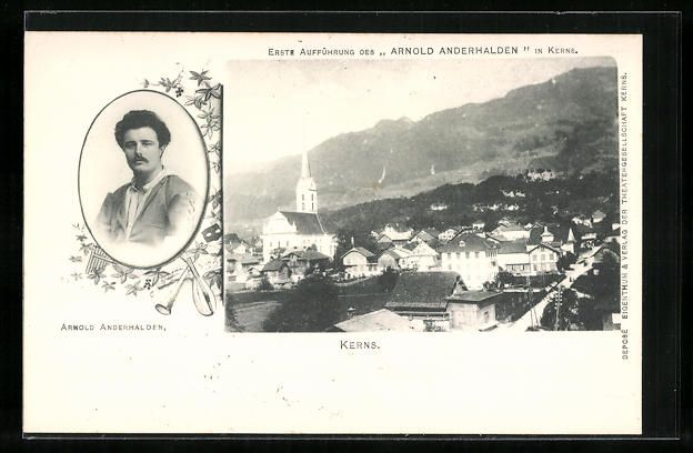 Cartoline postali: Kerns, Ortsansicht mit Kirche, Portrait  – Usato da Berlin venduto da bartko-reher