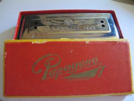 Mundharmonika Papageno Made In Germany Vintage