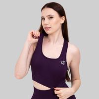 Sport BH Damen Seamless High Support Fitness Dunkel Lila L