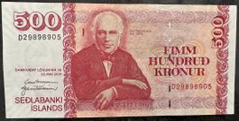 Island 500 Kronur Banknote - Seltenes Sammlerstueck!