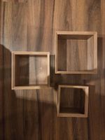 Wohnregal Holz Set, 3 Stuck, Eiche Optik