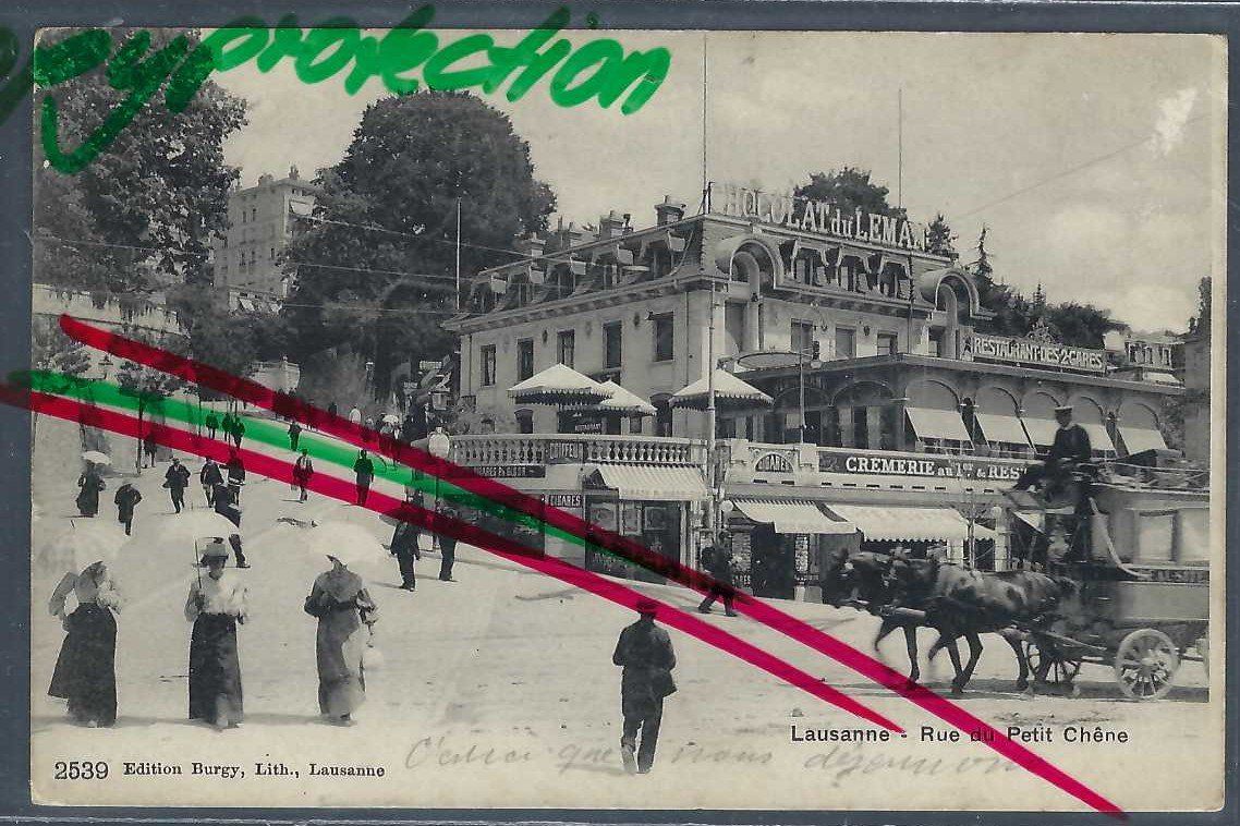 Cartoline postali: Lausanne. Rue de Petit Chêne. – Usato da Horw venduto da SwissSteamMemories