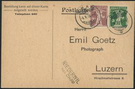 ZG Niederwil - Stabstempel - Cham - Karte - BFr