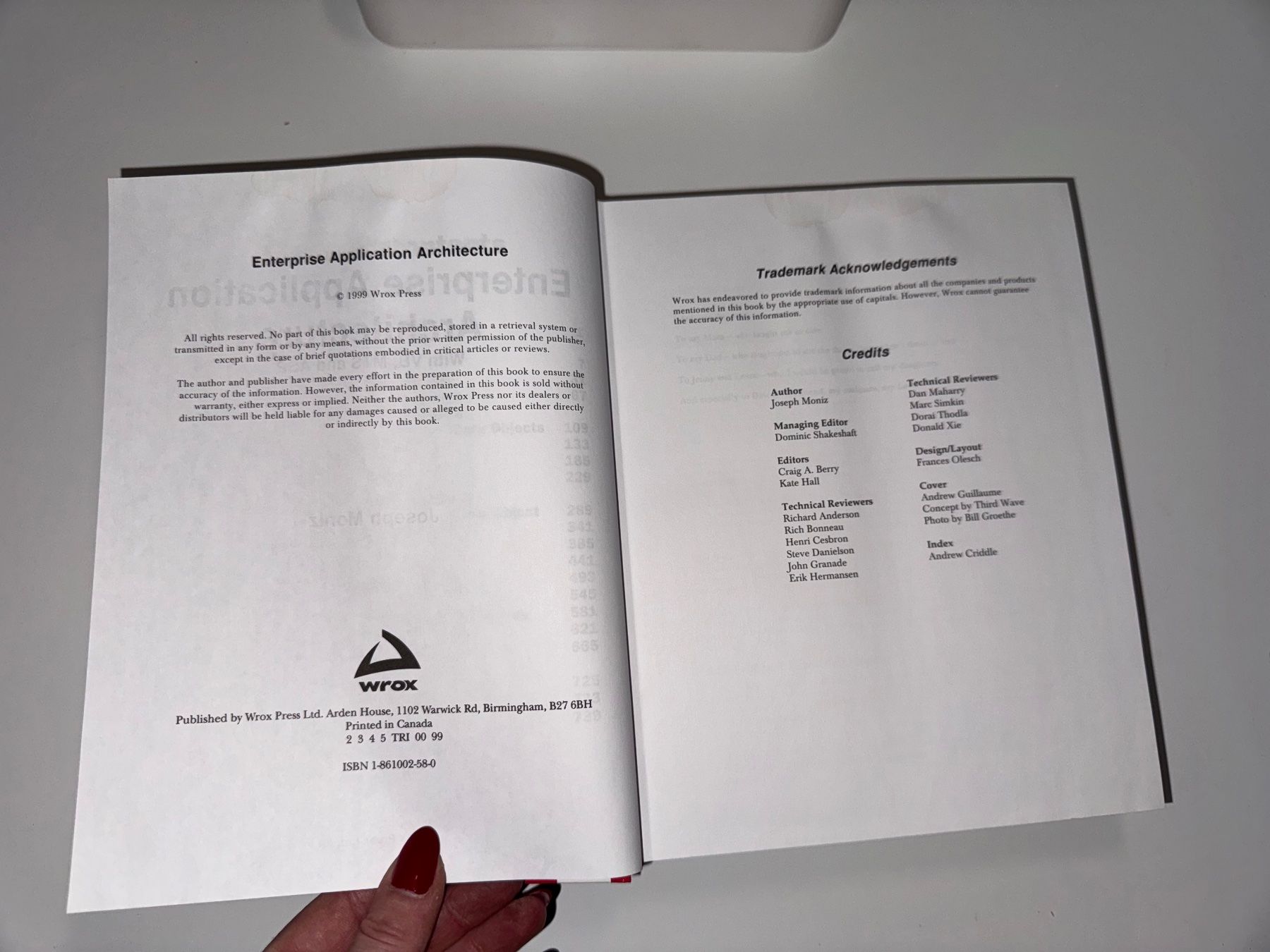 Bücher: BUCH: Joseph Moniz, Enterprise Applikation Architecture – Gebraucht aus Grosswangen von Second_hand_paradise 3