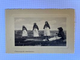 Postkarte alt, Scheveningsche nettenboetsters, 1936