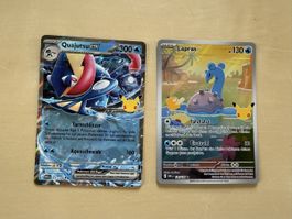 Pokemon Karte Lapras & Quajutsu, deutsch