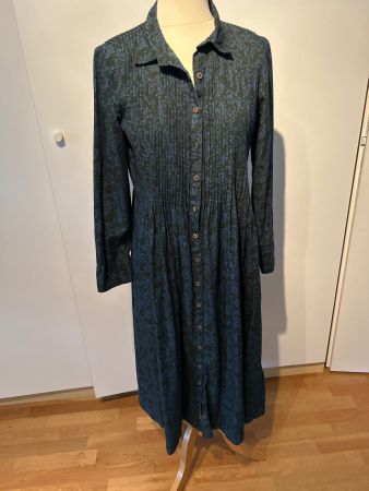 Tatti Kleid XS, Baumwolle, bottle green/ navy