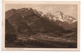 THUSIS mit Piz Beverin - Postkarte Graubünden No. 21097