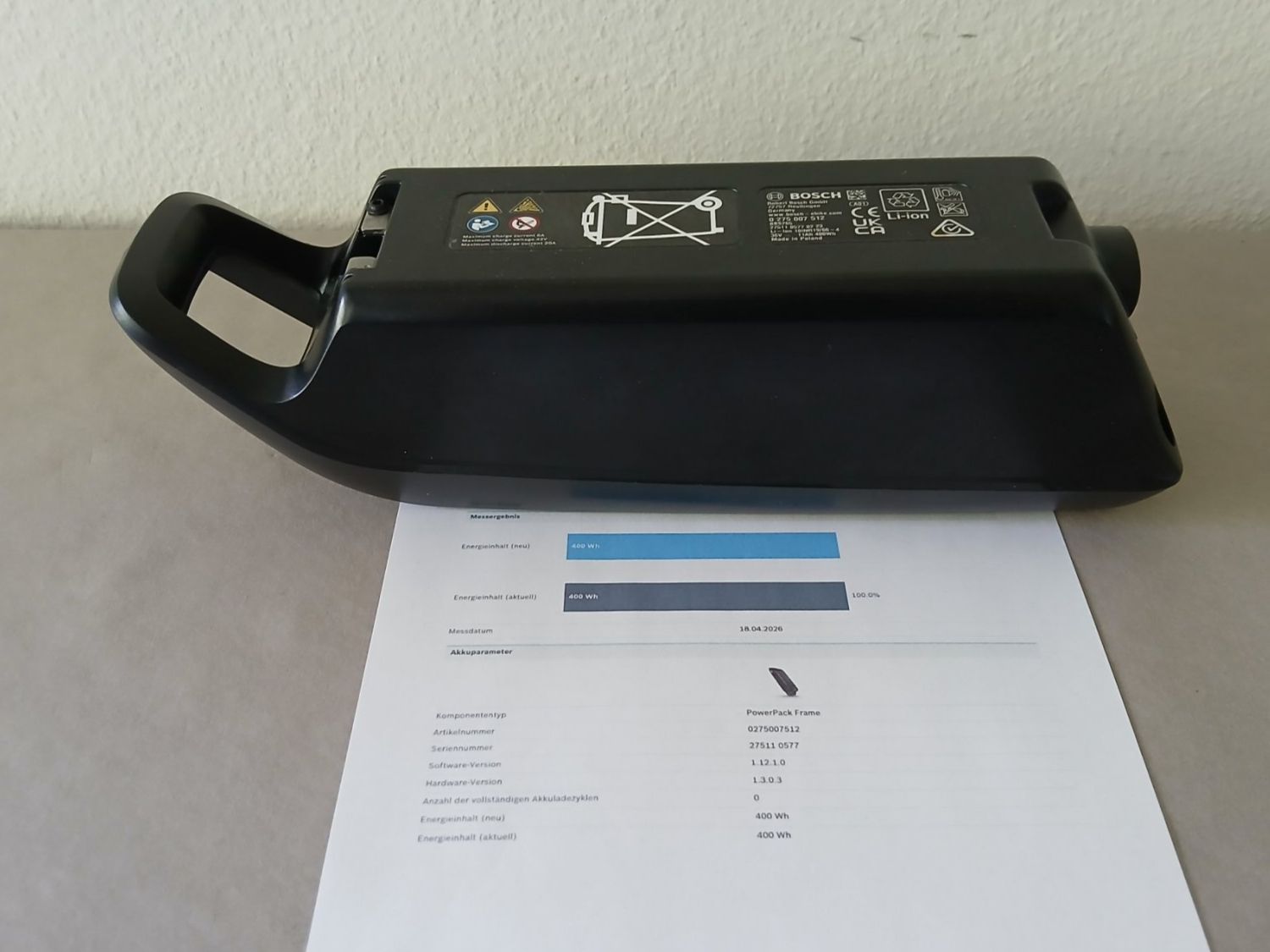 Bosch Batterie: Bosch Powerpack 400 mit 492Wh - inklusive Messbericht – Usato da Winterthur venduto da .-thx-. 8