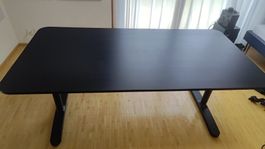 Schreibtisch HxBxT 65-85x1600x800 mm, schwarz