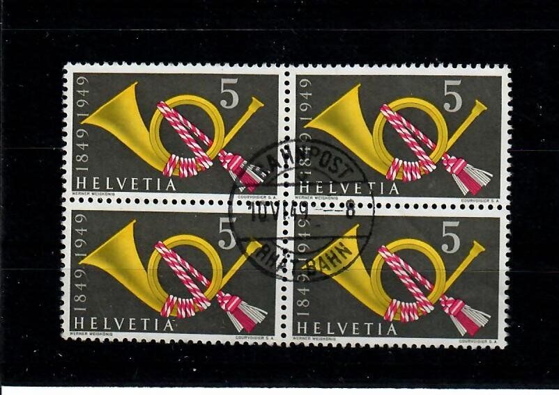 Tous les timbres: 4er Block - Bahnpost Rhät. Bahn 1949 – D'occasion à Hochdorf par Ziegel-16