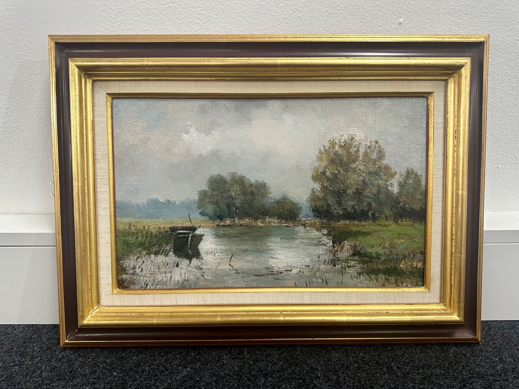 Dipinti: Ölgemälde "Landschaft", signiert. A. Van Noort – Usato da Basel venduto da artthings4you