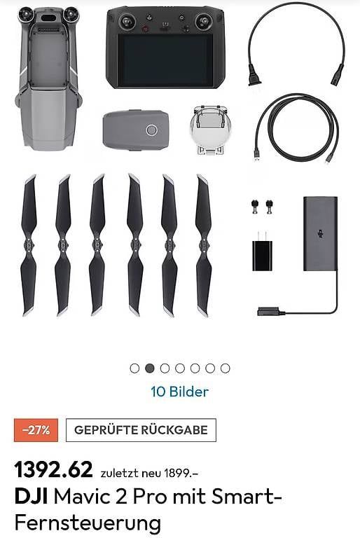 RC Kits de montage: DJI MAVIC 2 Pro + Smart Controller NP: Fr.1899.- – D'occasion à Rorschach par Giospi123 1