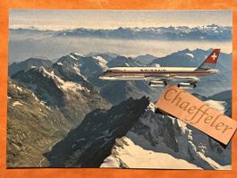 Swissair Coronado über den Schweizer Alpen ￼ Wallis