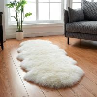 ✅ Teppich aus echtem weißem Schafffell