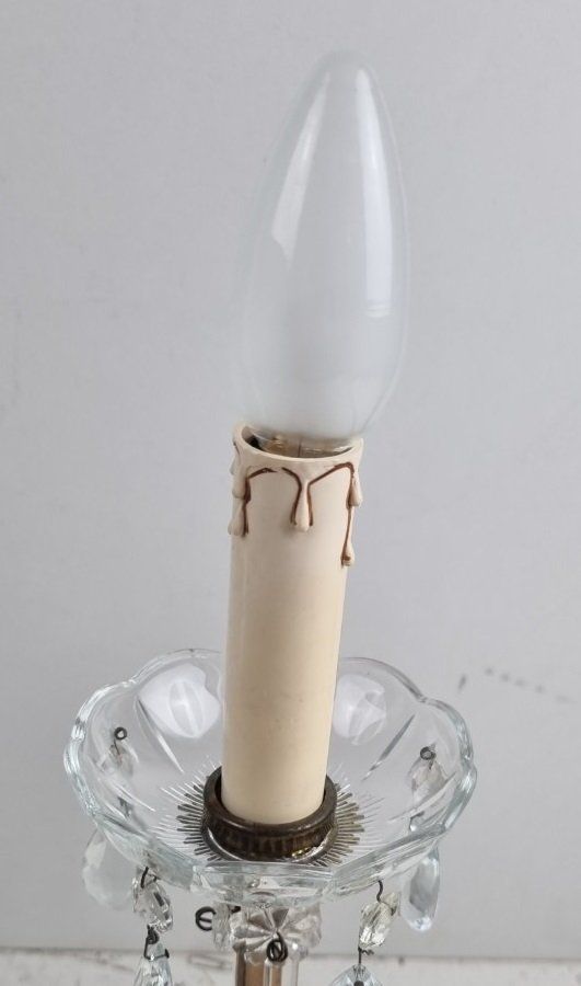 Lampade: Schöne Lampe mit Kristall Schmuck – Usato da Flums venduto da Flumsantik 1