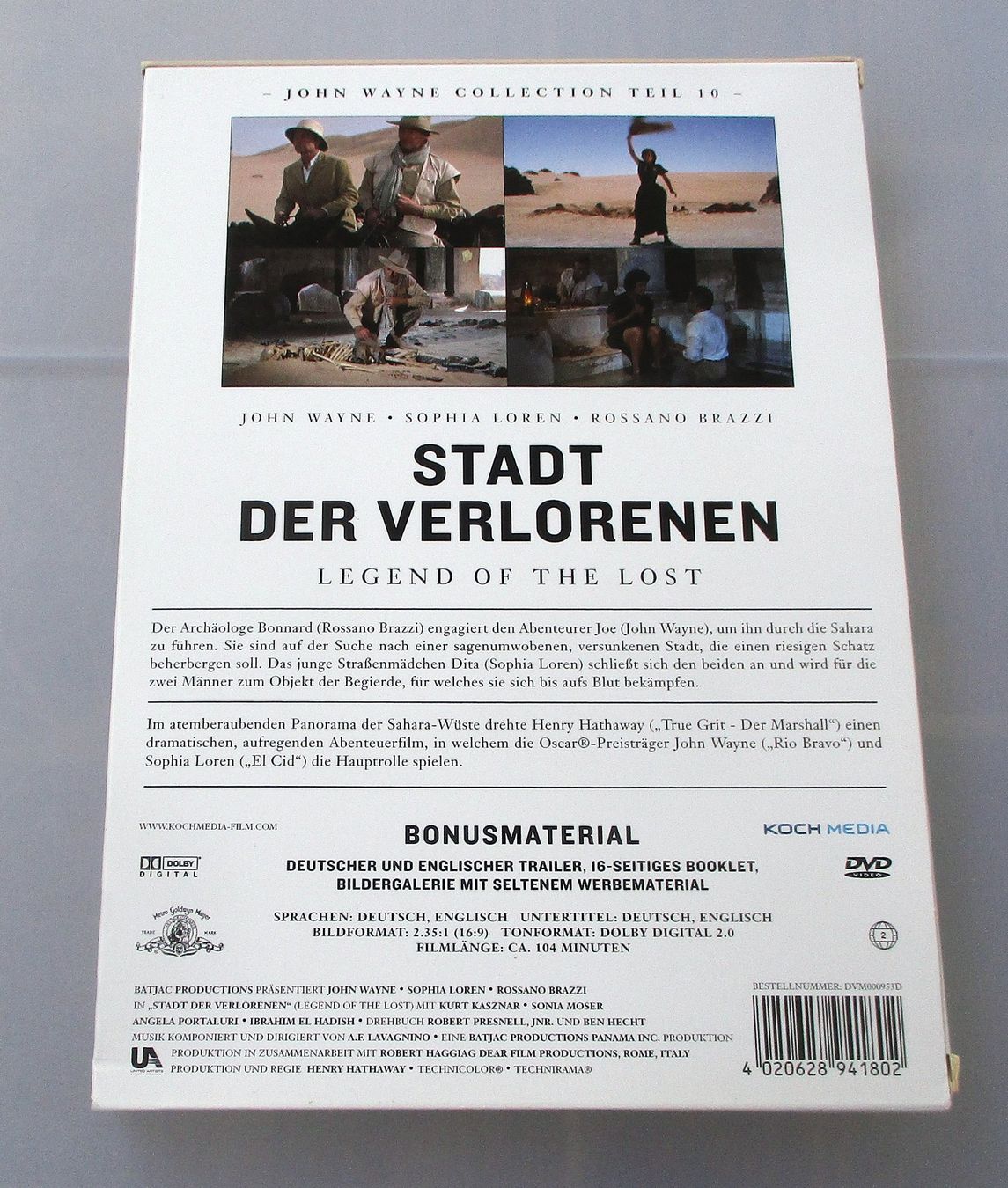 Tutti i DVDs: STADT DER VERLORENEN - John Wayne/Sofia Loren – Usato da Wattwil venduto da Muriel10 1