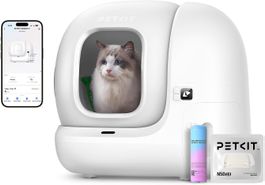 Selbstreinigende Katzentoilette weiss 76L App gesteuert