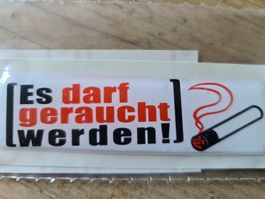 Aufkleber es darf geraucht werden