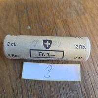Münzrolle 2 Rp. Fr. 1.- 1969 original Verpackung