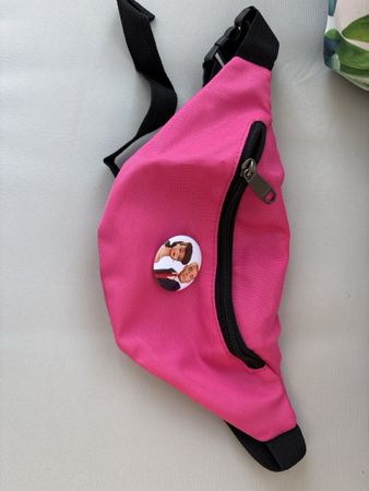 Bauch/Hüfttasche pink mi Barbie Vintage Pin Reissverschluss 