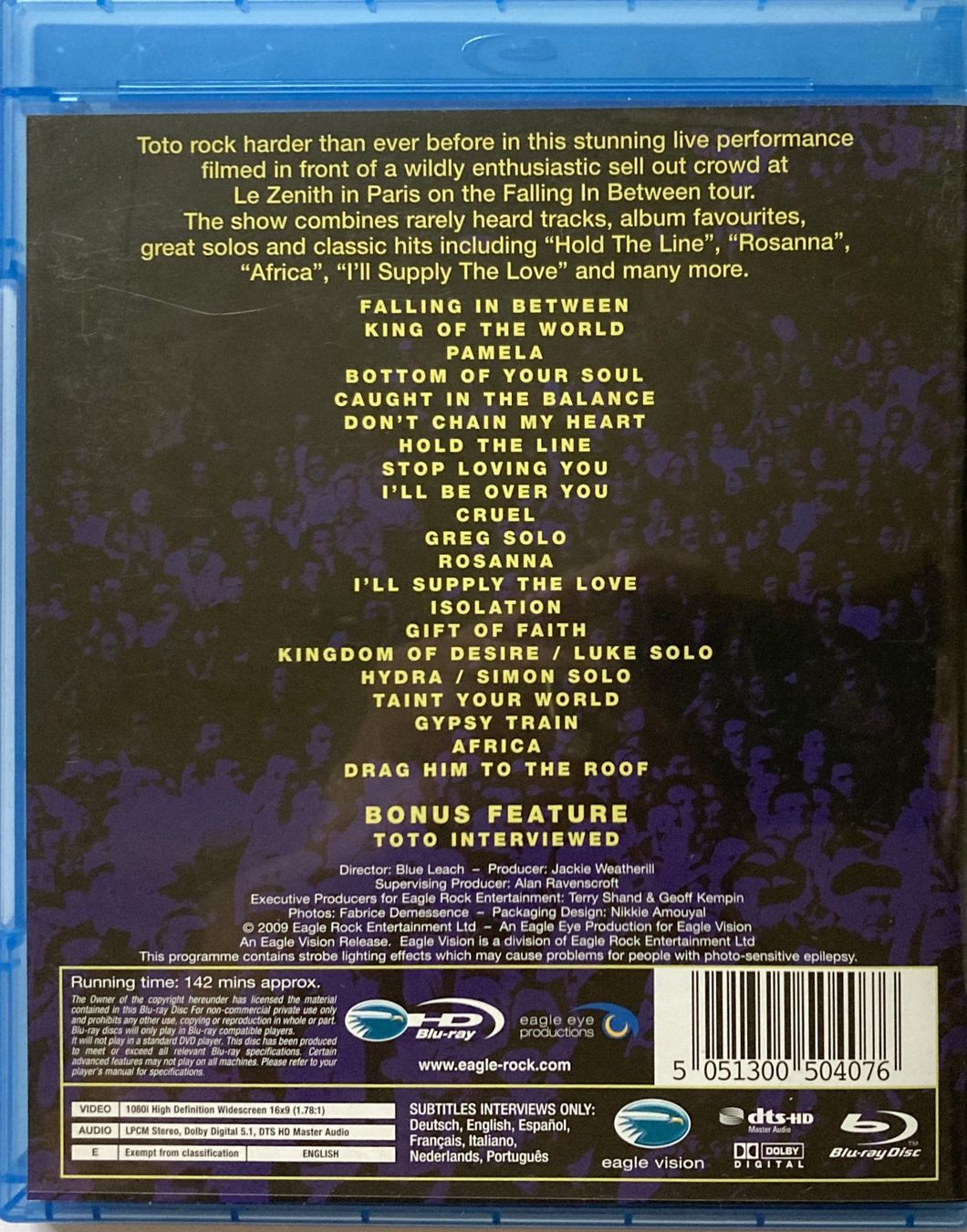 Tutti i DVDs: TOTO - FALLING IN BETWEEN IN – Usato da Bottens venduto da hotter-than-hell 1